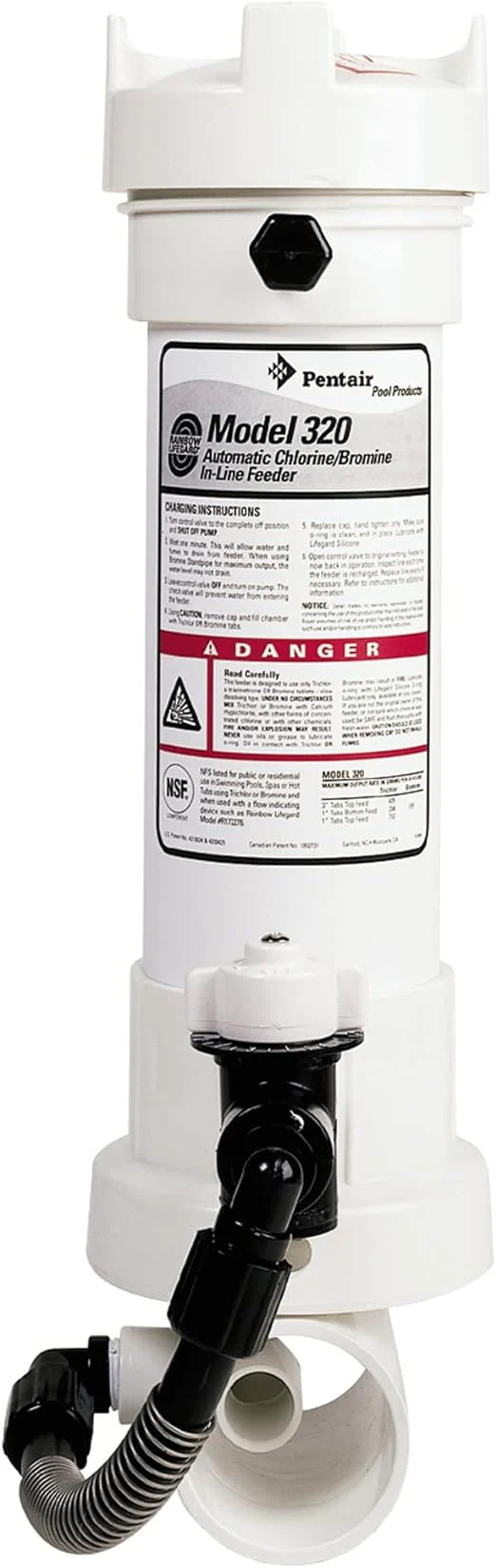 Pentair #320 in-line feeder (white body) - 11L/98S Tablets