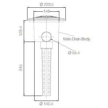 Waterco Main drain with hydrostatic valve and stem - Image 4